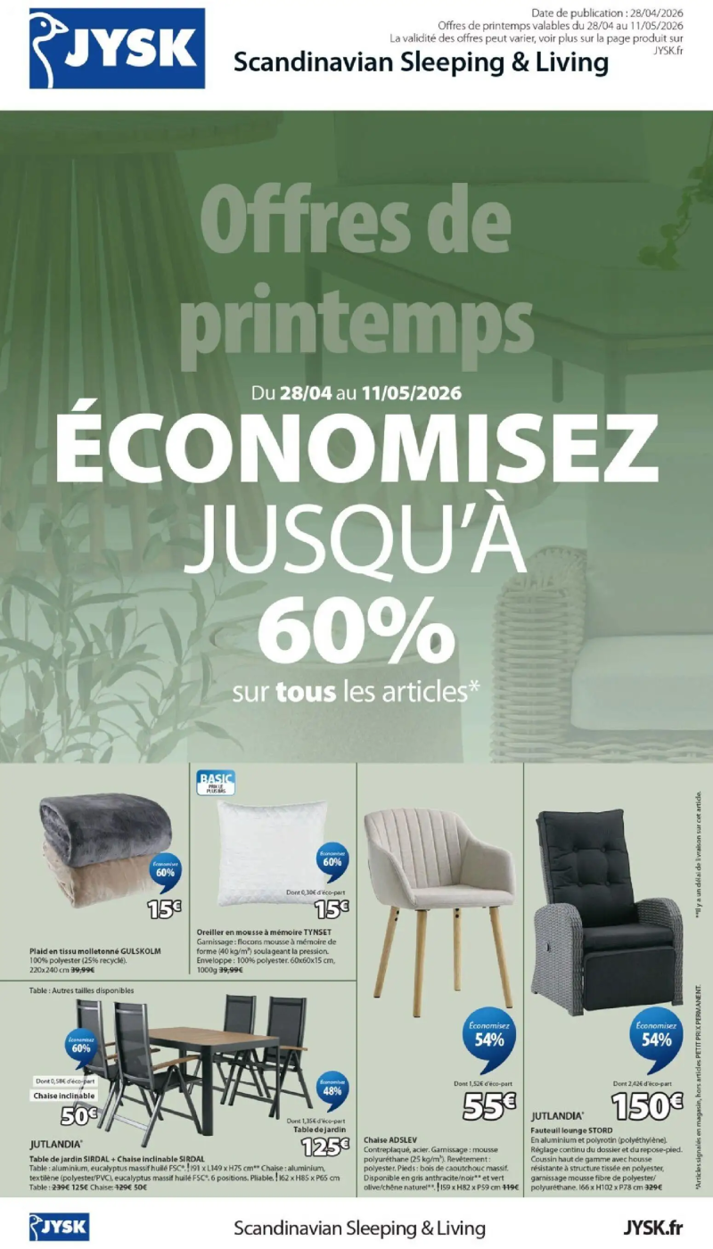 Jysk catalogue du 28/04 – page 1