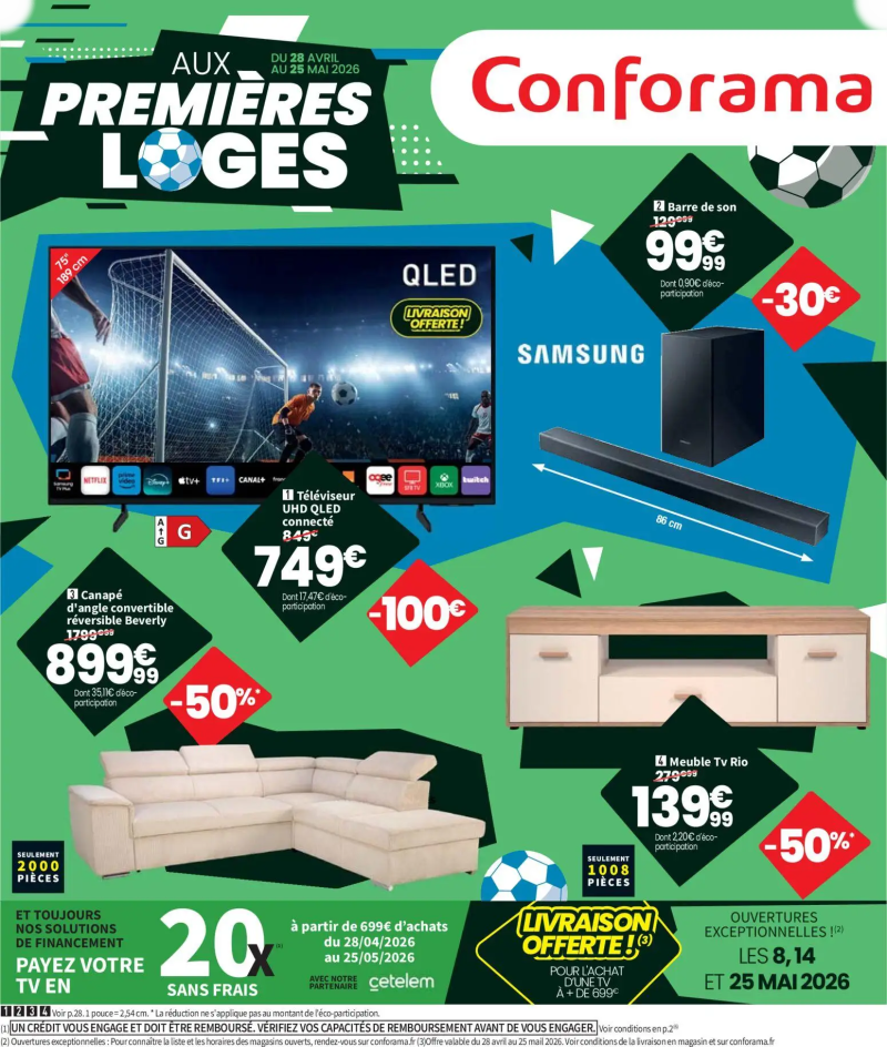 Conforama catalogue du 28/04 – page 1