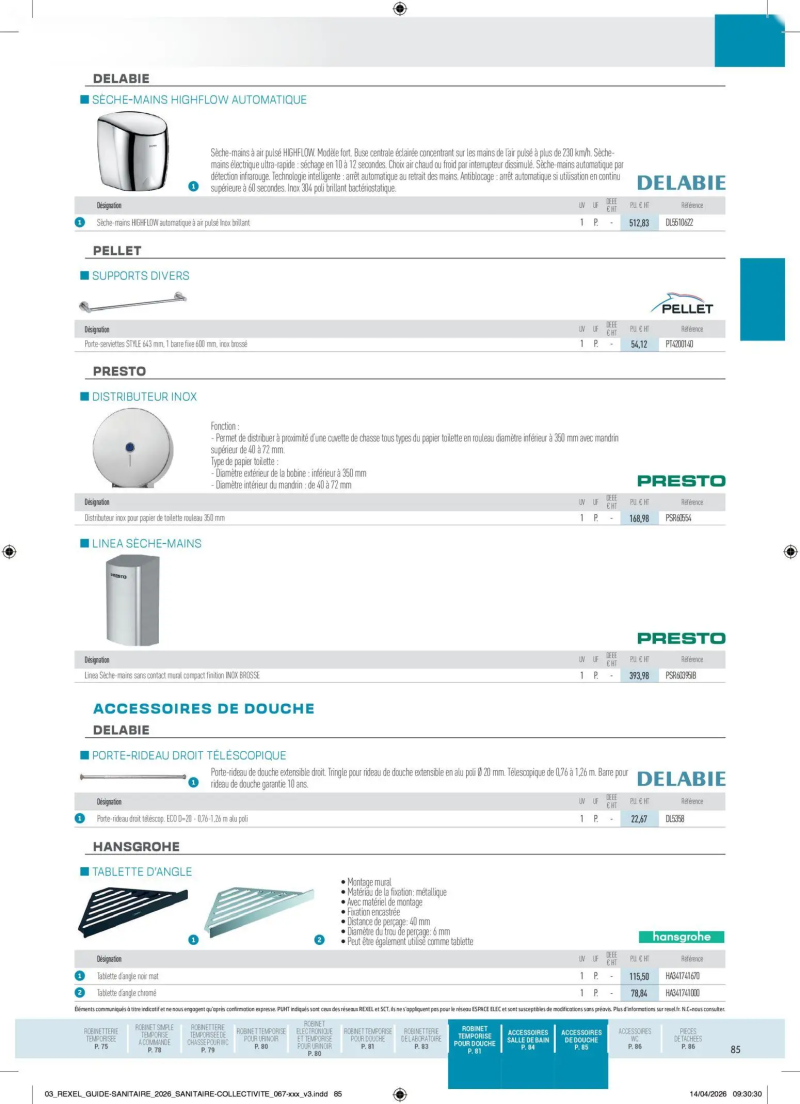 Rexel                                                     catalogue du 20/04 – page 85