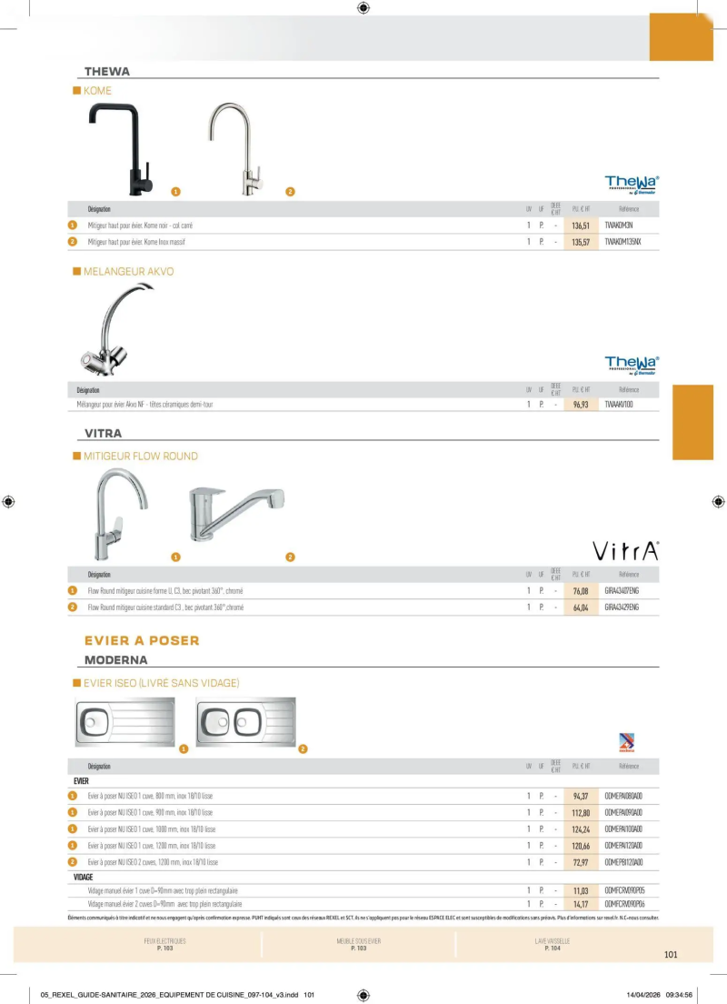 Rexel                                                     catalogue du 20/04 – page 101