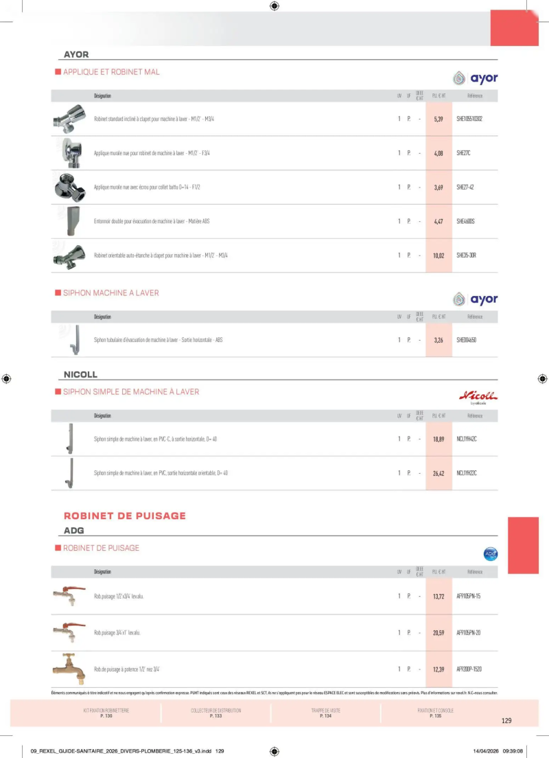 Rexel                                                     catalogue du 20/04 – page 129