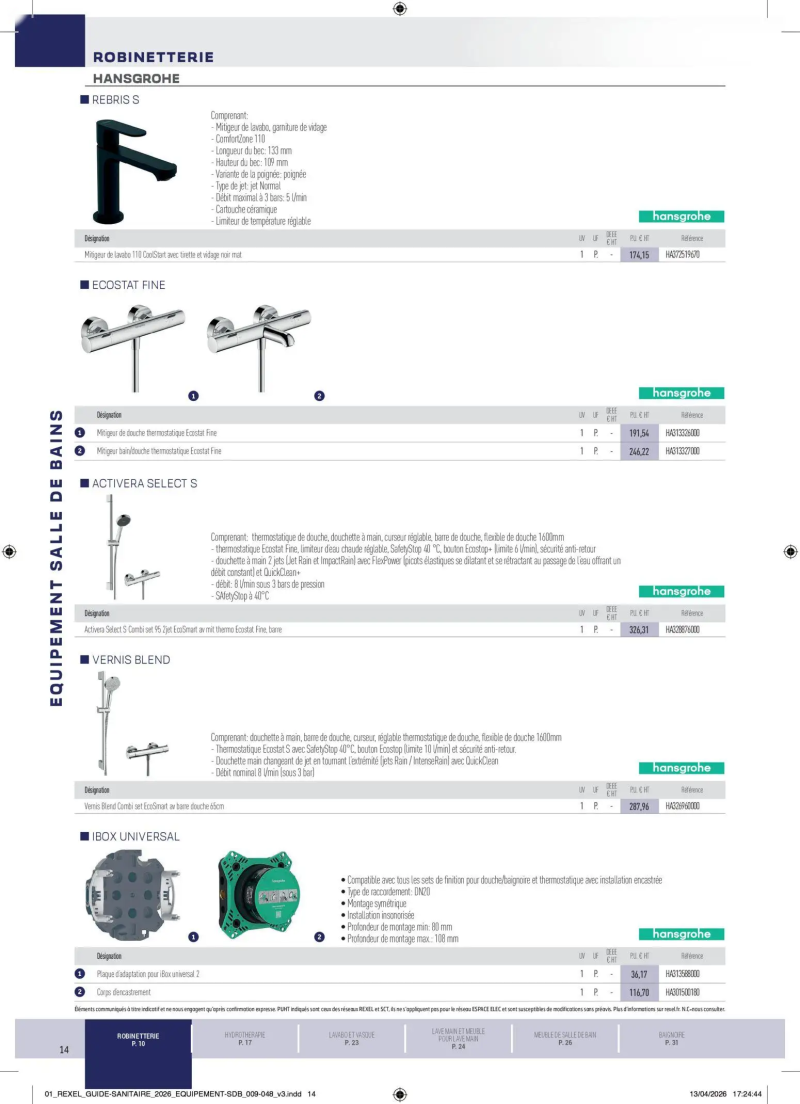 Rexel                                                     catalogue du 20/04 – page 14