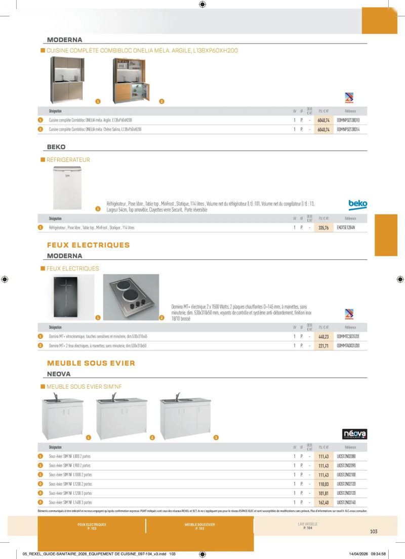 Rexel                                                     catalogue du 20/04 – page 103