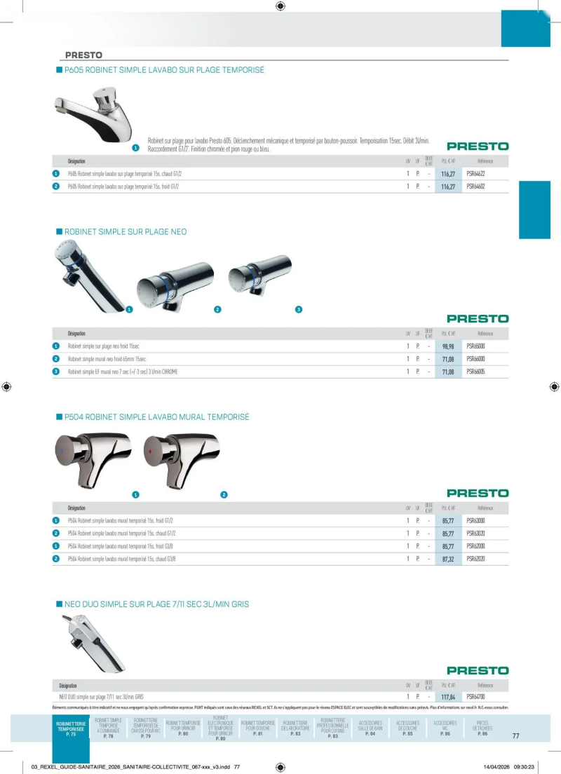 Rexel                                                     catalogue du 20/04 – page 77