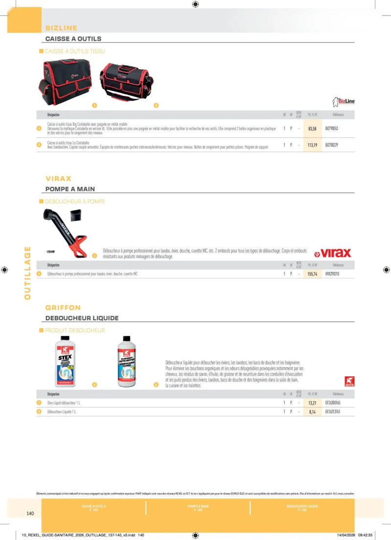 Rexel                                                     catalogue du 20/04 – page 140