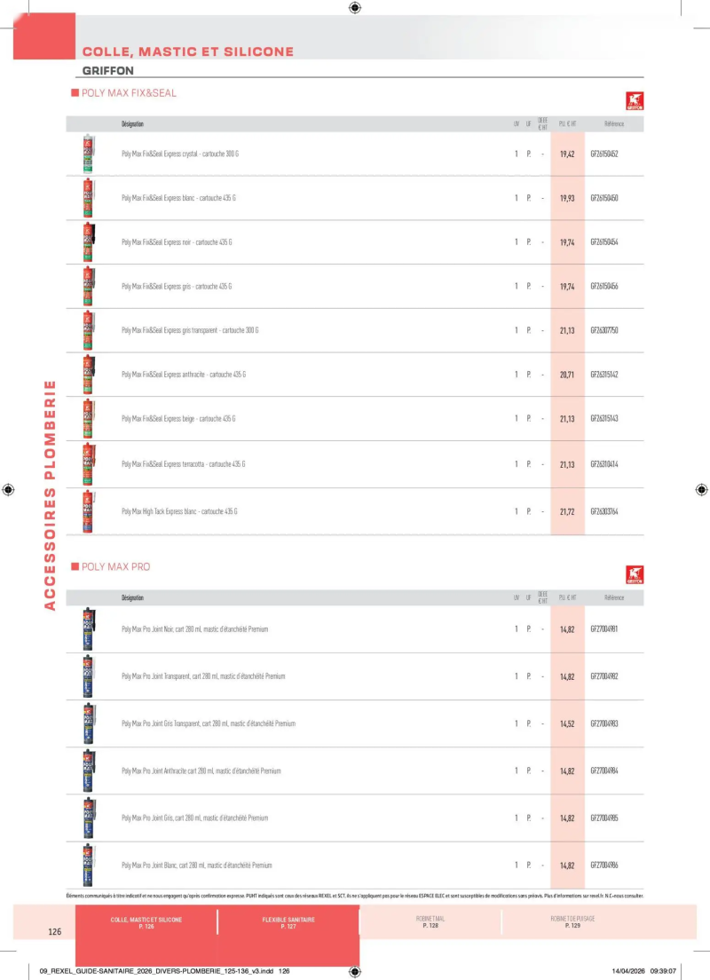 Rexel                                                     catalogue du 20/04 – page 126