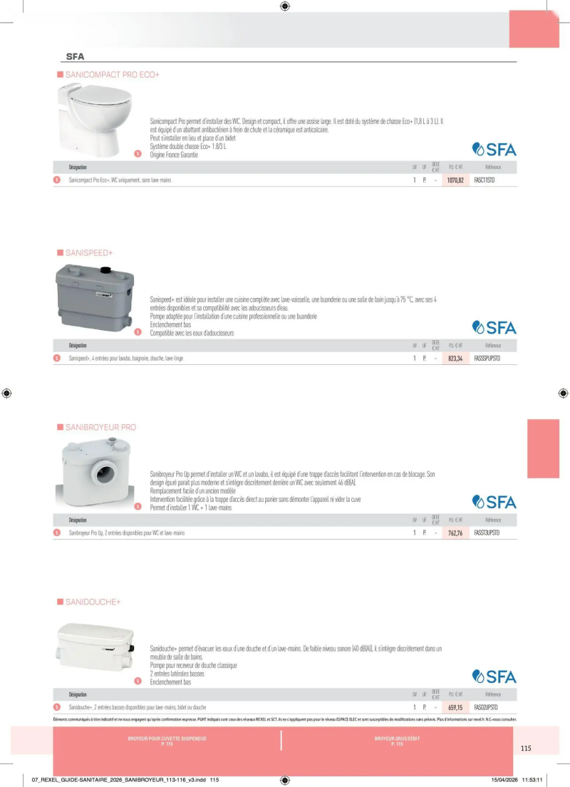 Rexel                                                     catalogue du 20/04 – page 115