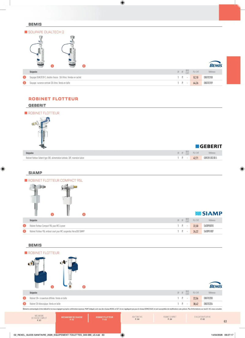 Rexel                                                     catalogue du 20/04 – page 63