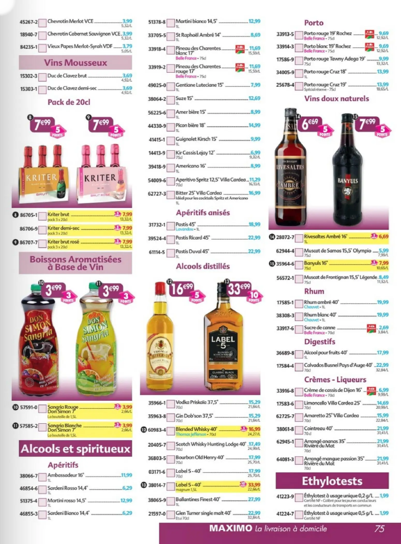 Maximo catalogue du 22/05 – page 75