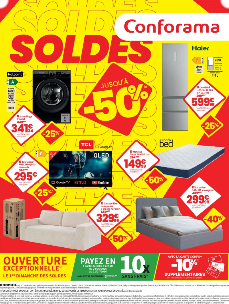 Conforama catalogue du 24/06 – page 1