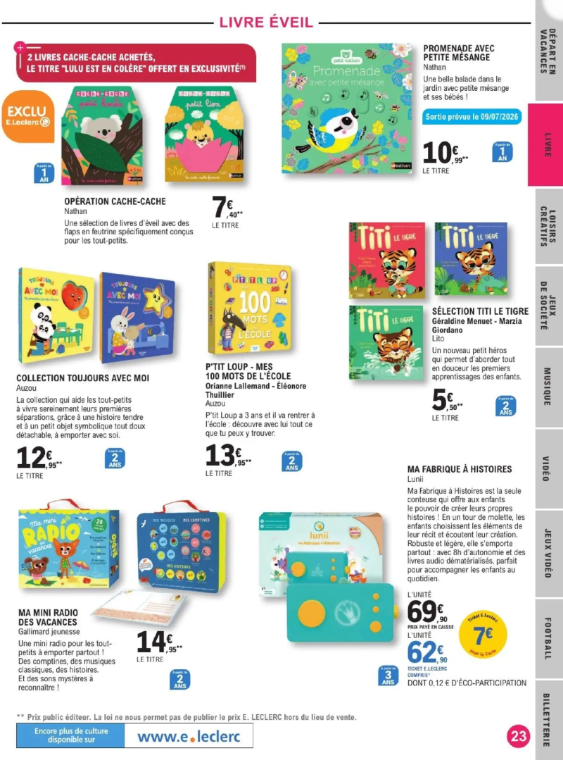 E.Leclerc catalogue du 07/07 – page 23