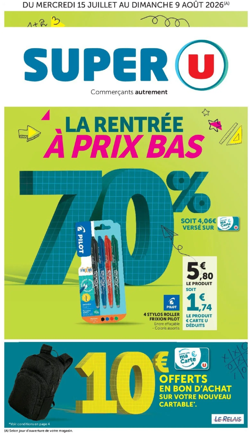 Super U catalogue du 15/07 – page 1