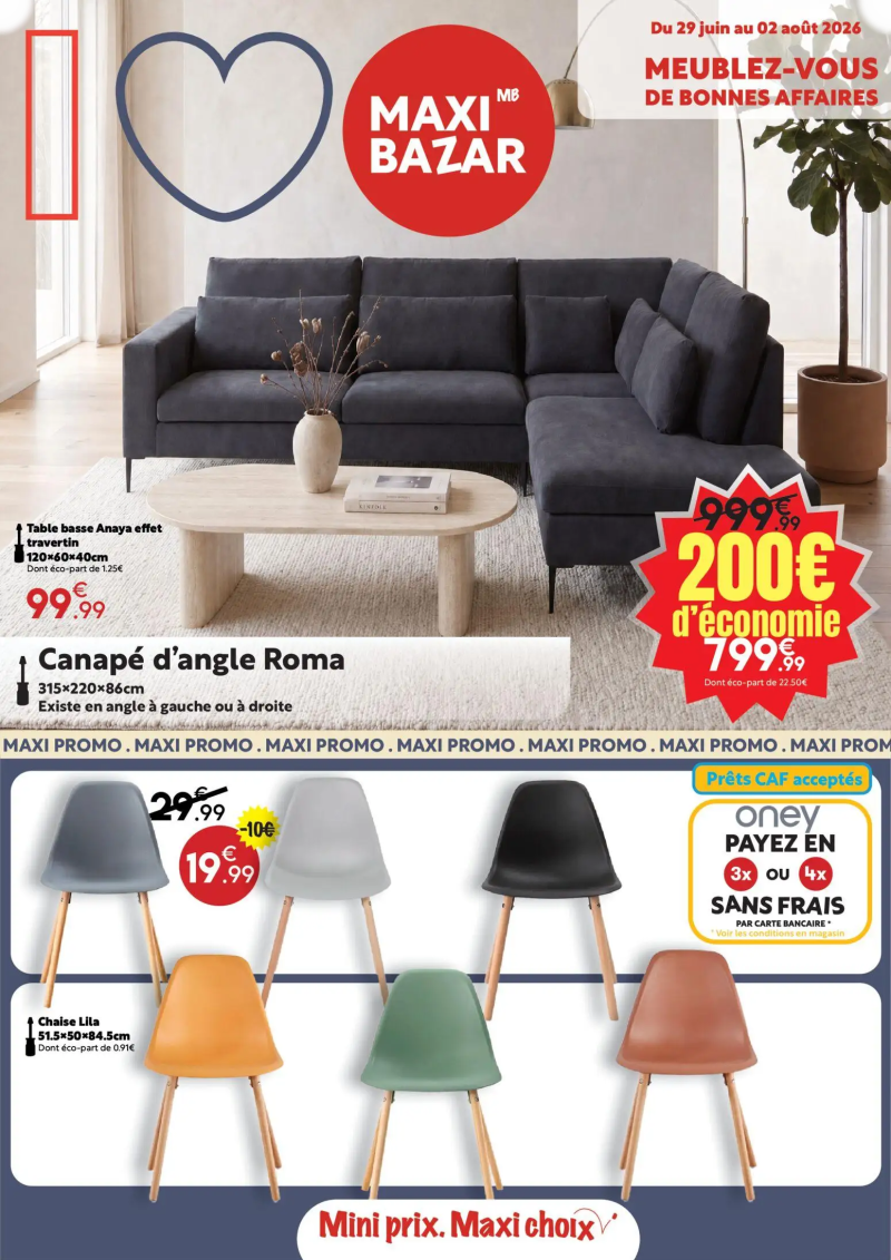 Maxi Bazar catalogue du 29/06 – page 1