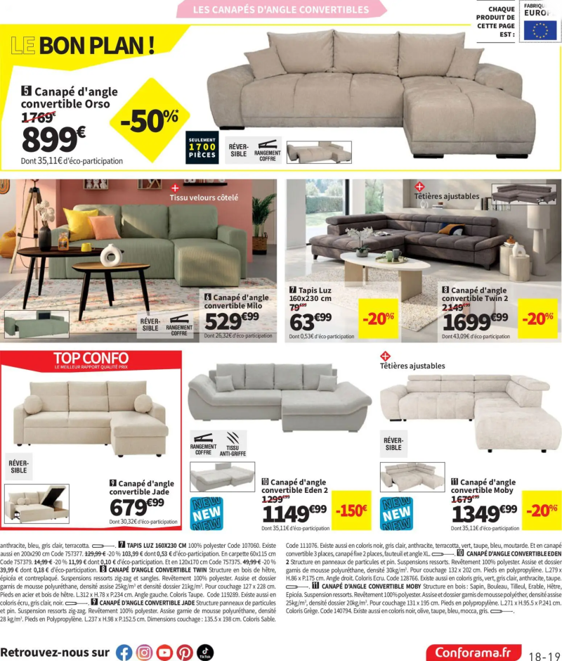 Conforama catalogue du 07/07 – page 19