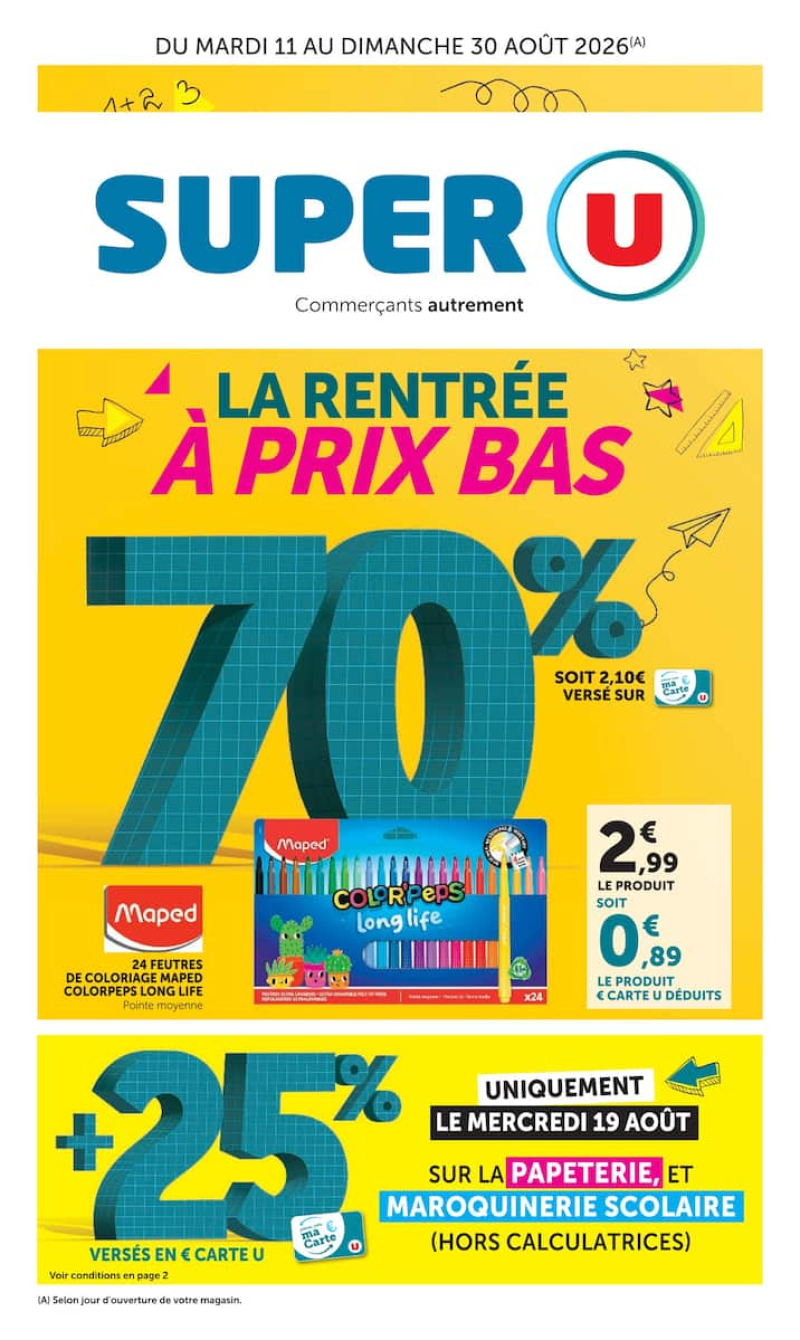 Super U catalogue du 11/08 au 31/08/2026 – page 1