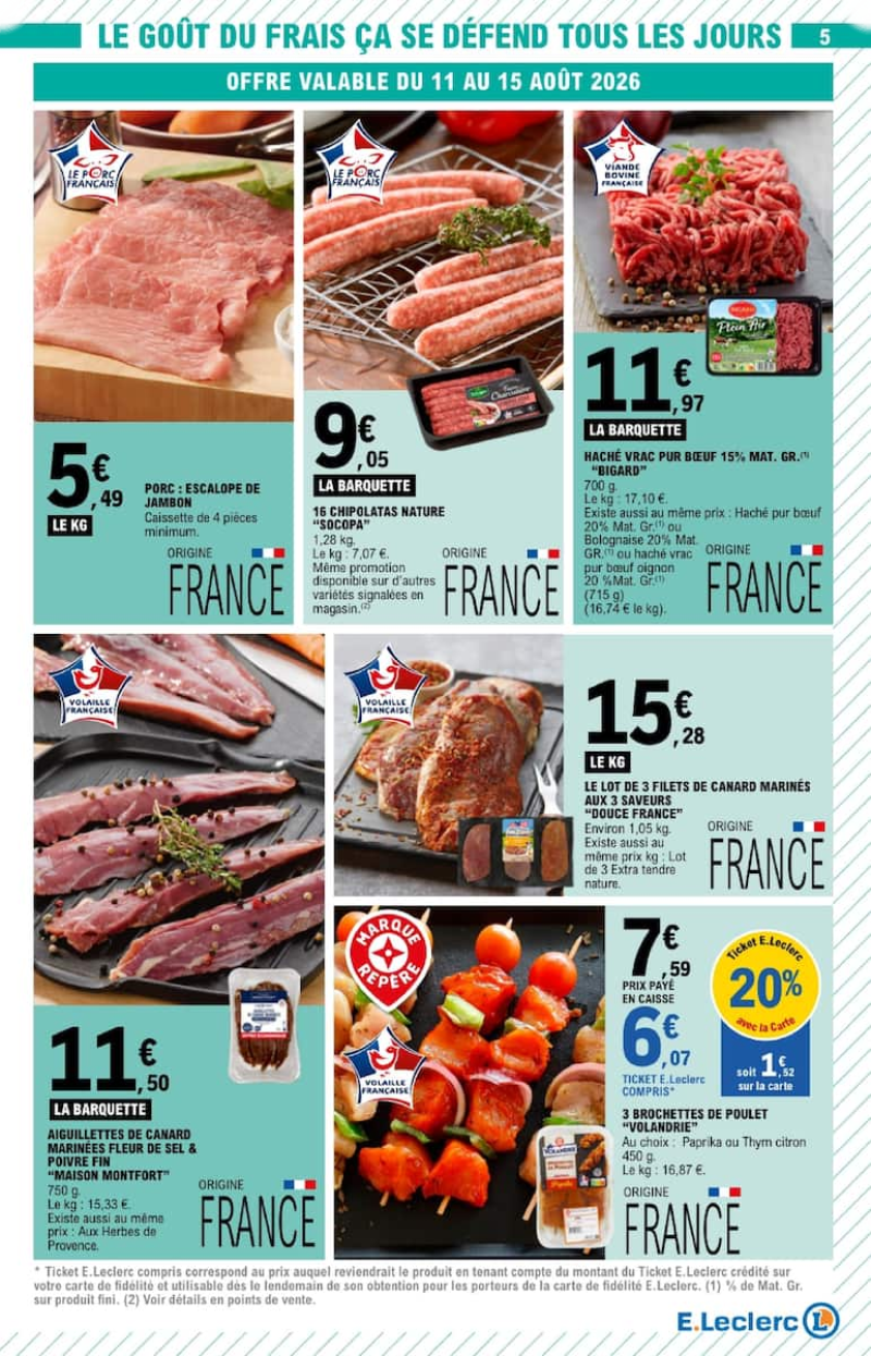 E.Leclerc catalogue du 11/08 au 23/08/2026 – page 5