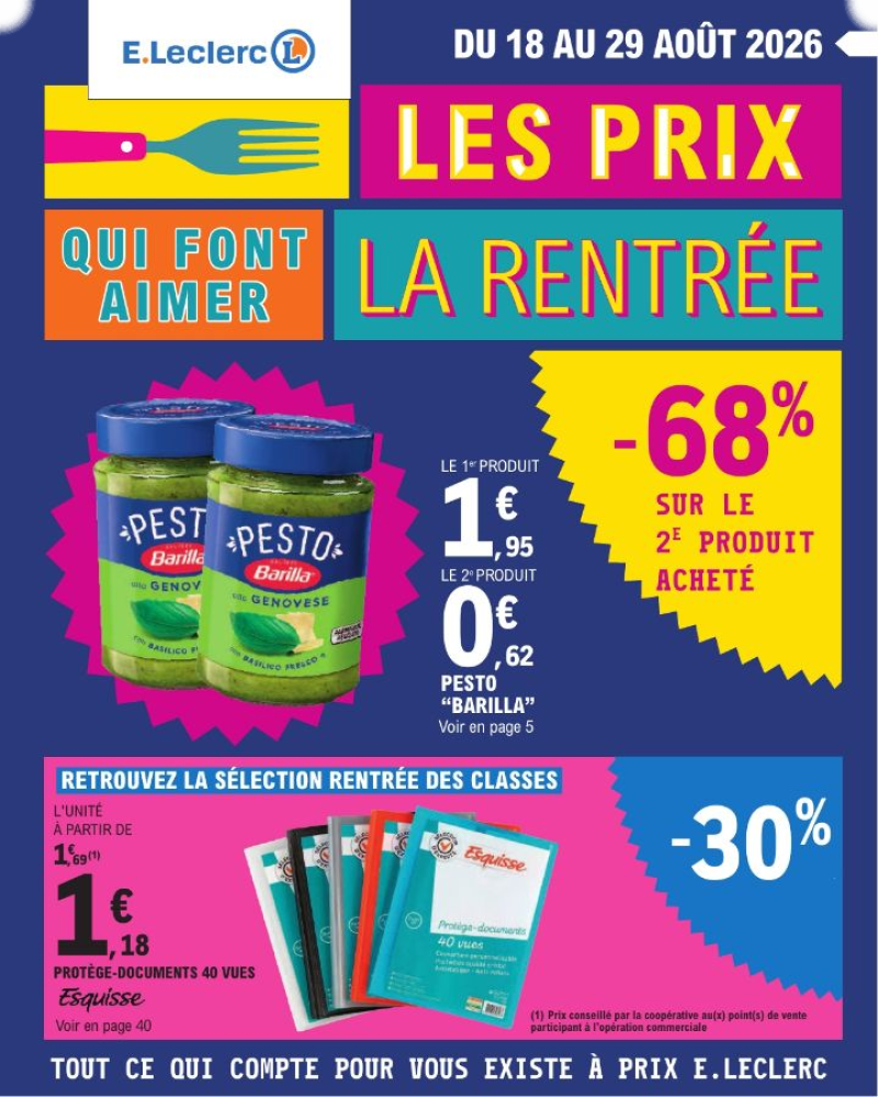 E.Leclerc catalogue du 18/08 au 30/08/2026 – page 1