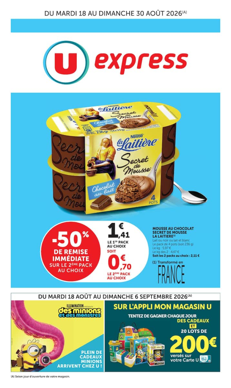 U Express catalogue du 18/08 au 31/08/2026 – page 1