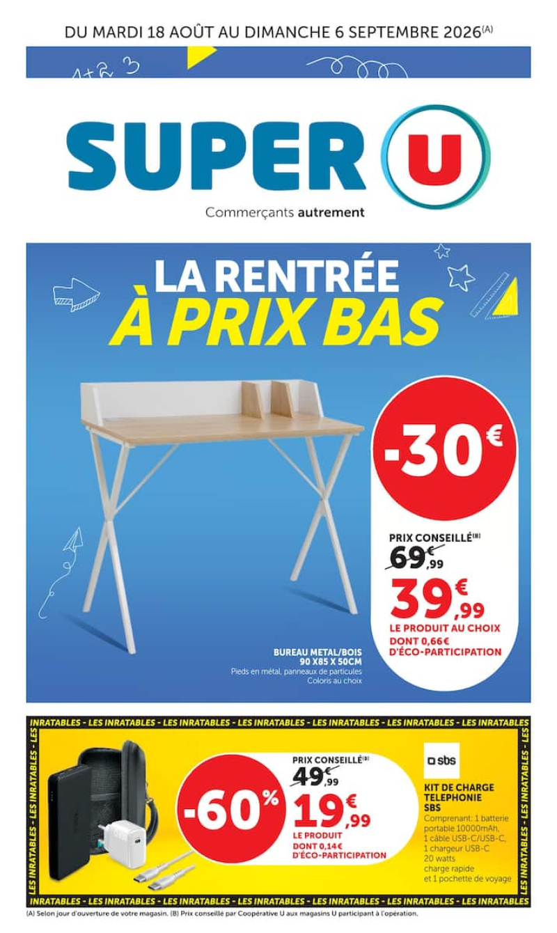 Super U catalogue du 18/08 au 07/09/2026 – page 1