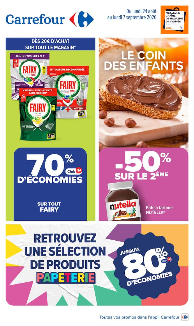Carrefour catalogue du 24/08 au 08/09/2026 – page 1