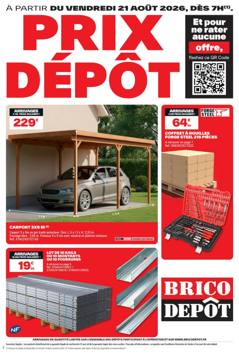 Brico Dépôt catalogue du 21/08 au 04/09/2026 – page 1