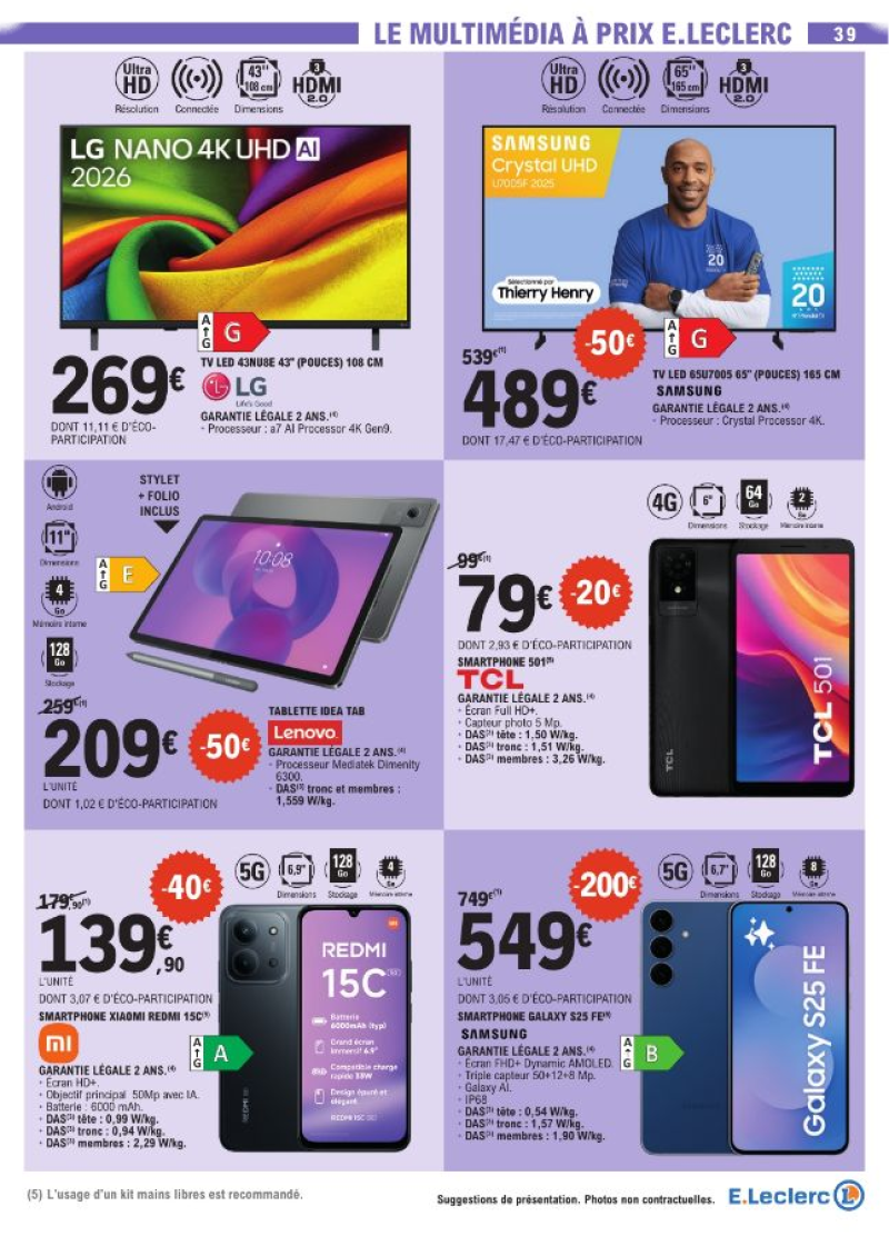 E.Leclerc catalogue du 25/08 au 06/09/2026 – page 39