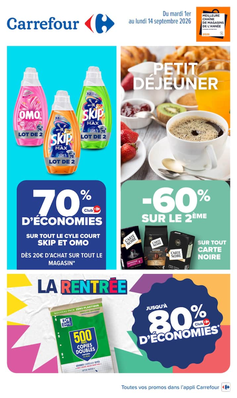 Carrefour catalogue du 01/09 au 15/09/2026 – page 1