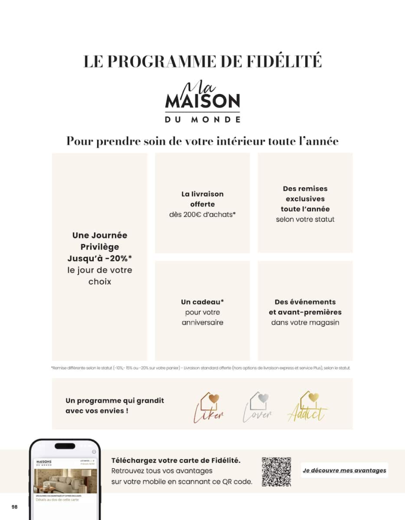 Maisons du Monde catalogue du 31/08 au 30/09/2026 – page 98