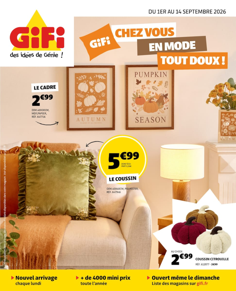 Gifi catalogue du 01/09 au 15/09/2026 – page 1