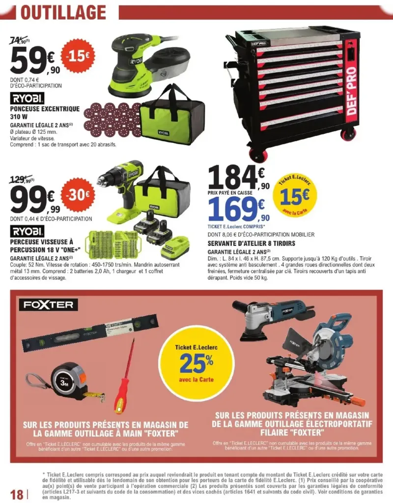 Brico E.Leclerc catalogue du 25/08 – page 18