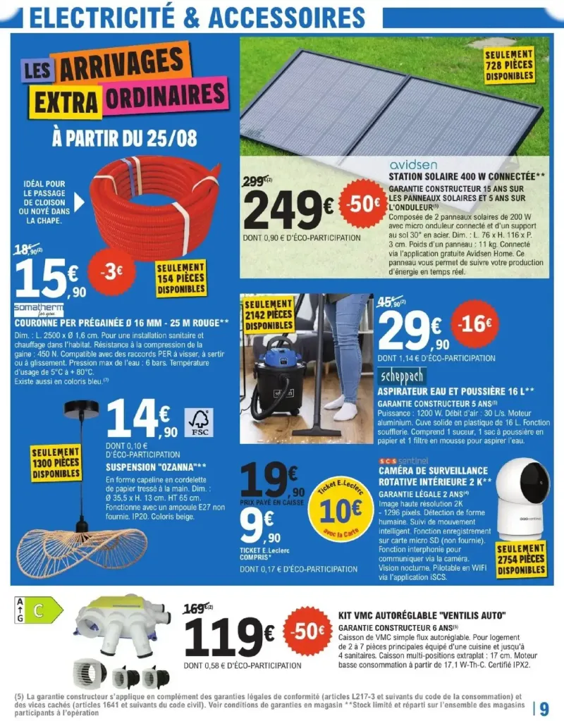 Brico E.Leclerc catalogue du 25/08 – page 9