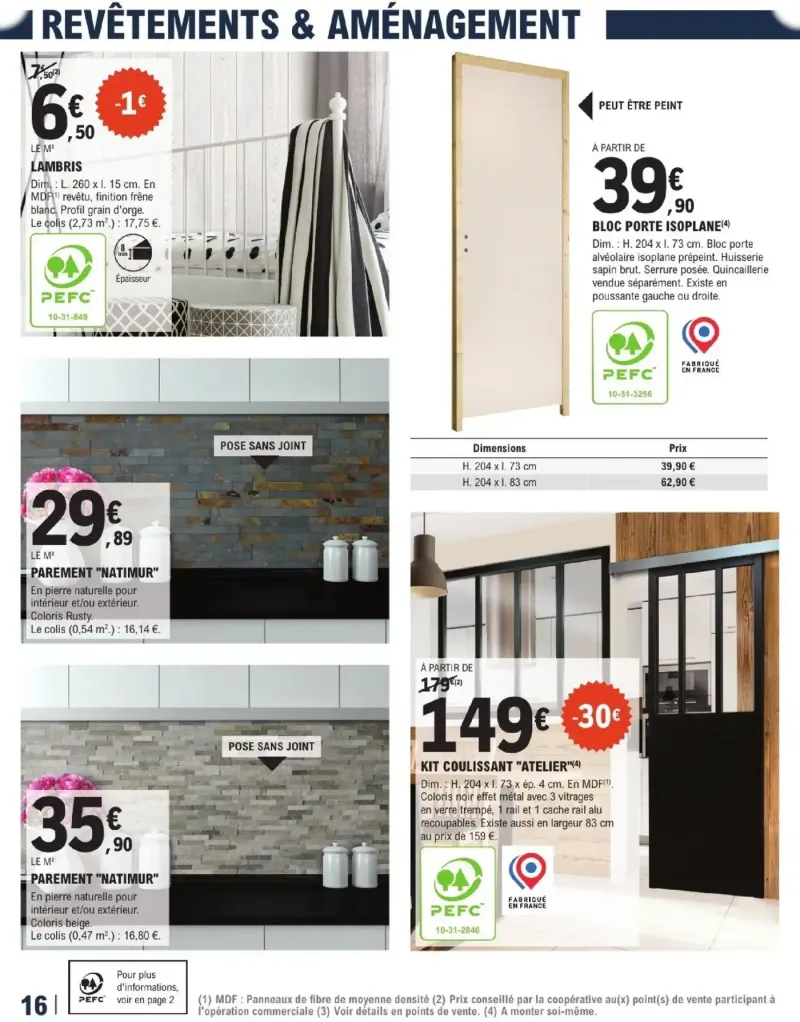 Brico E.Leclerc catalogue du 25/08 – page 16