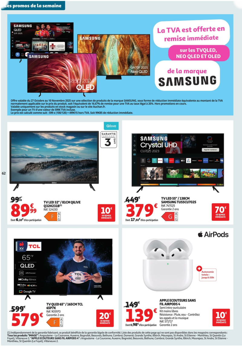 Auchan catalogue du 28/10 au 10/11/2025 – page 62