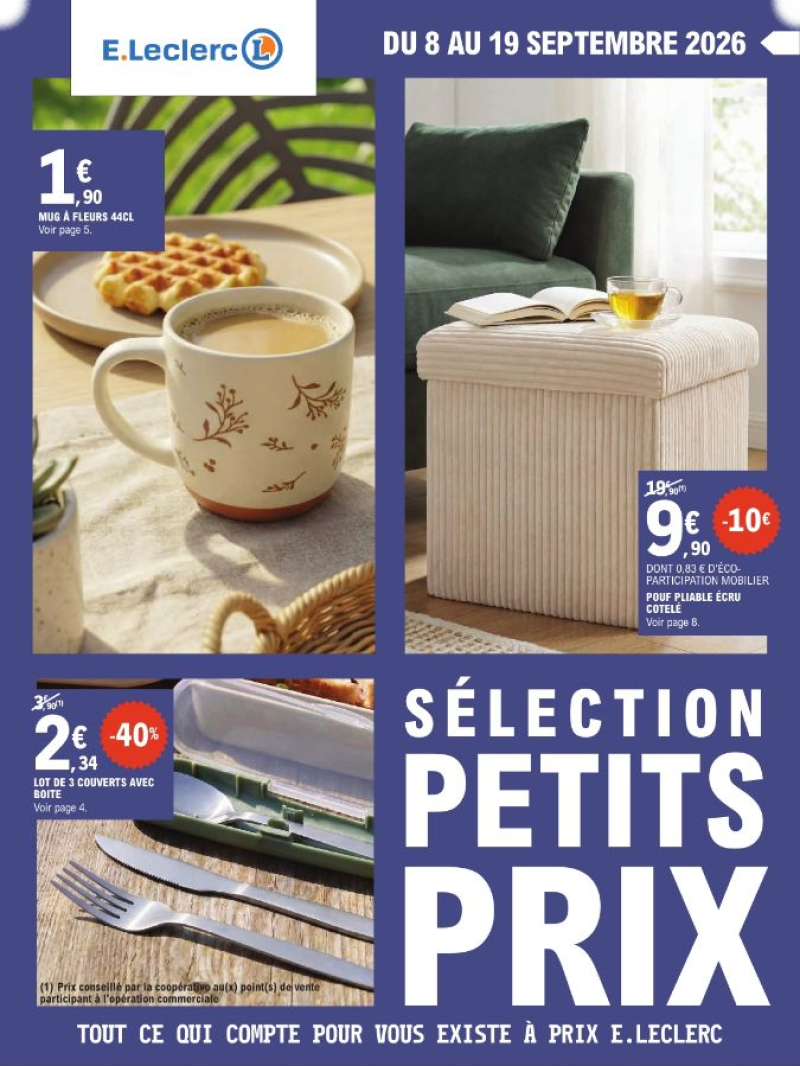 E.Leclerc catalogue du 08/09 au 20/09/2026 – page 1