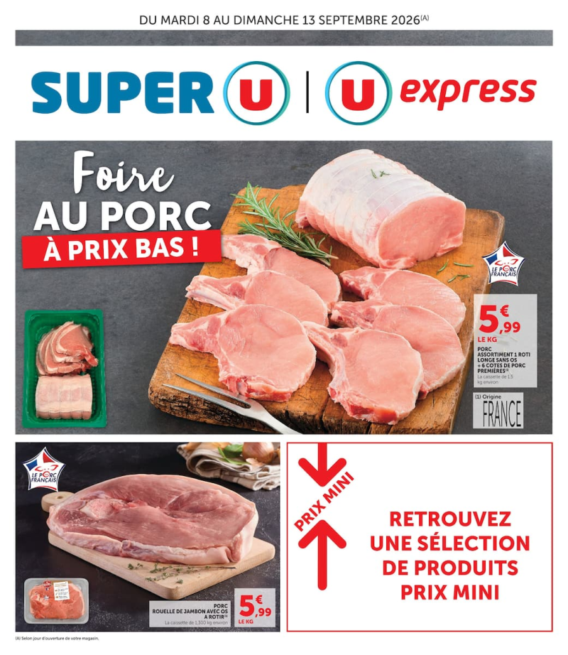 U Express catalogue du 08/09 au 14/09/2026 – page 1
