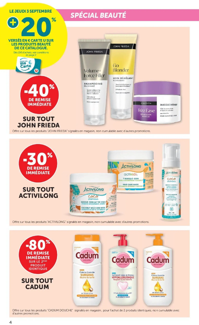 Super U catalogue du 01/09 – page 4