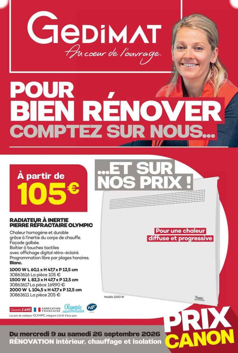 Gedimat catalogue du 09/09 au 27/09/2026 – page 1