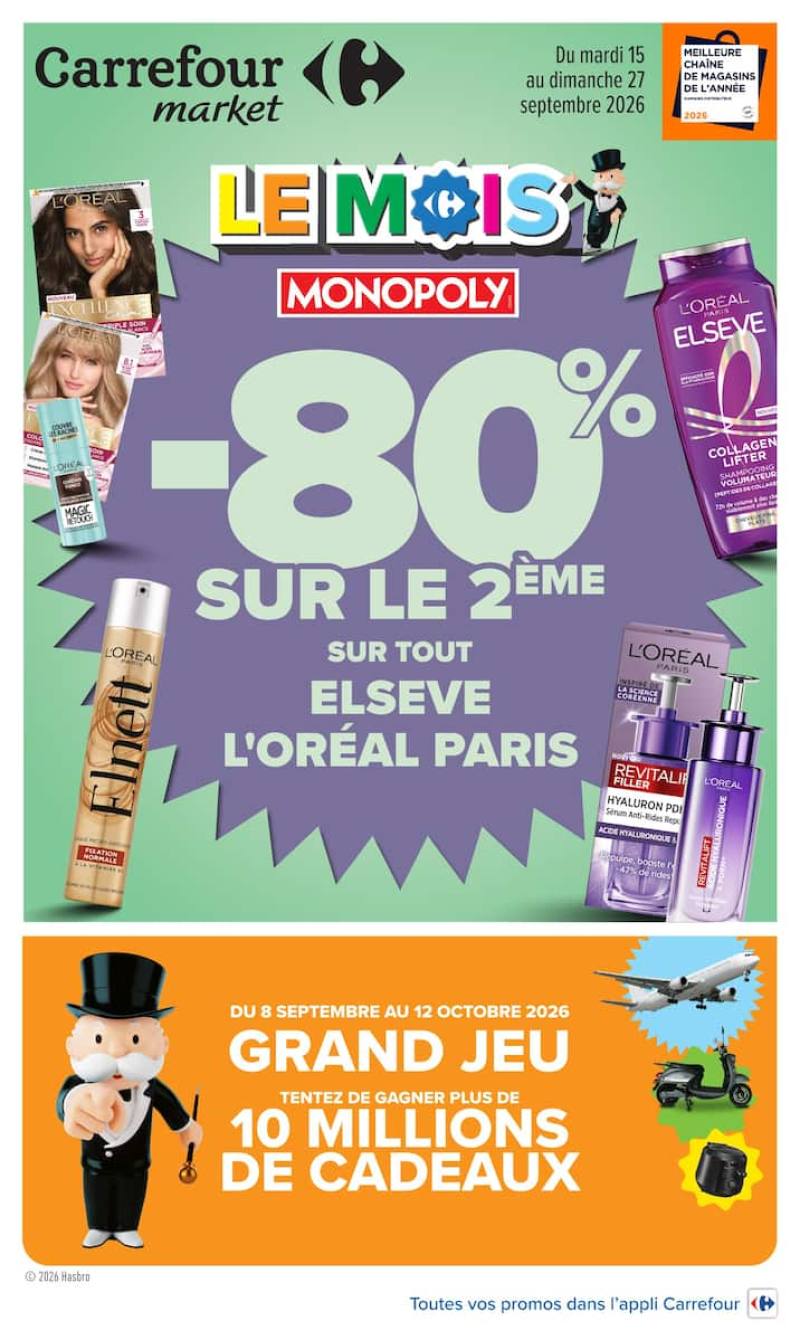 Carrefour Market catalogue du 15/09 au 28/09/2026 – page 1