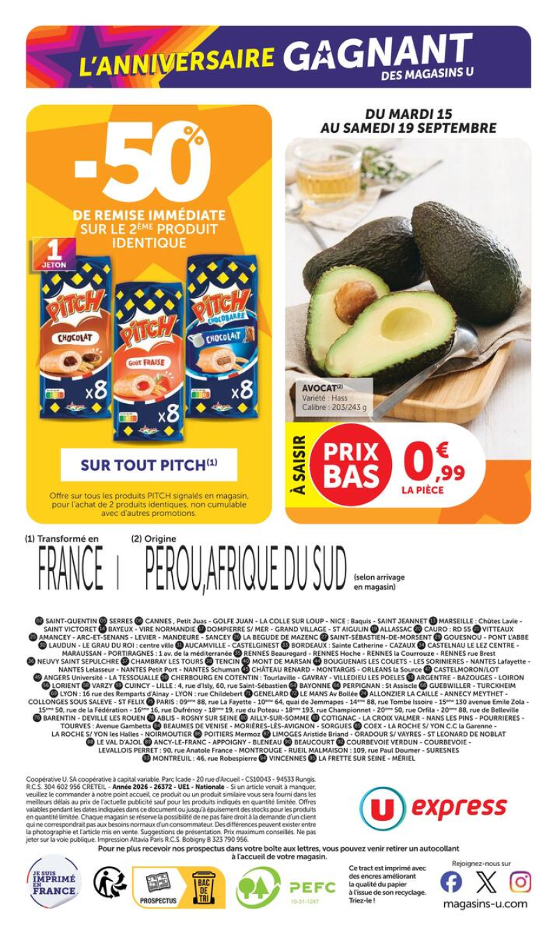 U Express catalogue du 15/09 au 28/09/2026 – page 20