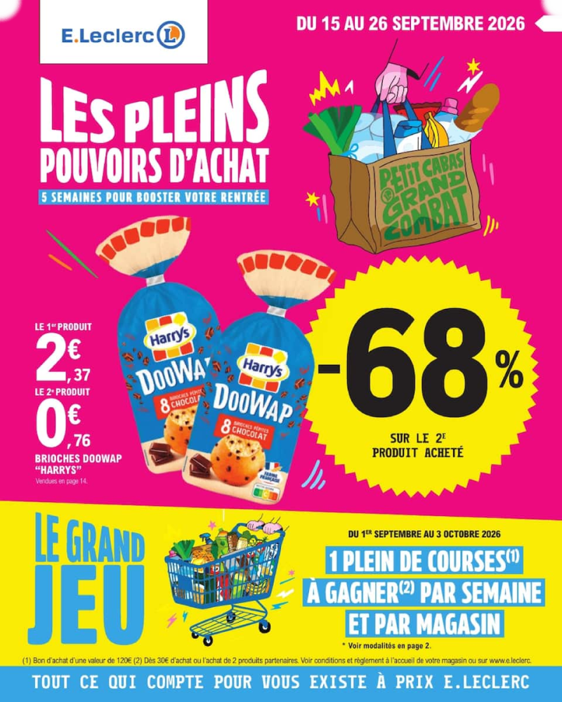 E.Leclerc catalogue du 15/09 au 27/09/2026 – page 1