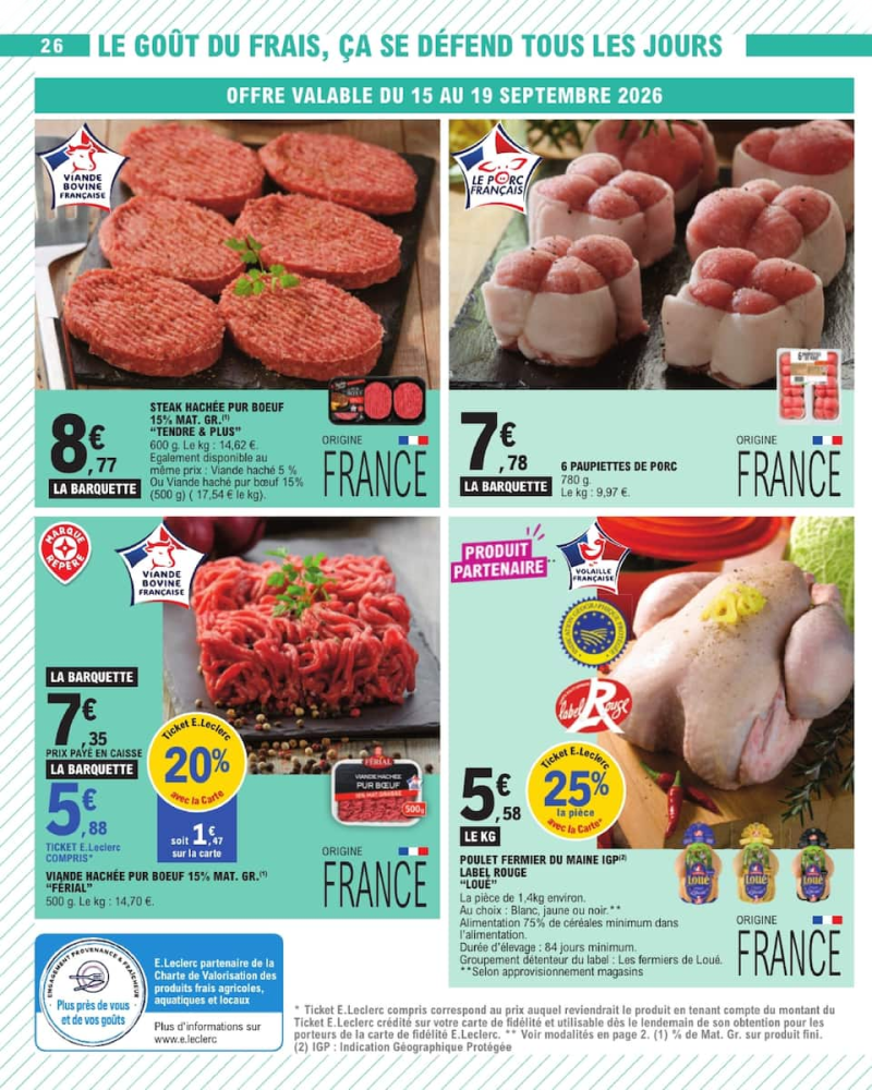 E.Leclerc catalogue du 15/09 au 27/09/2026 – page 26