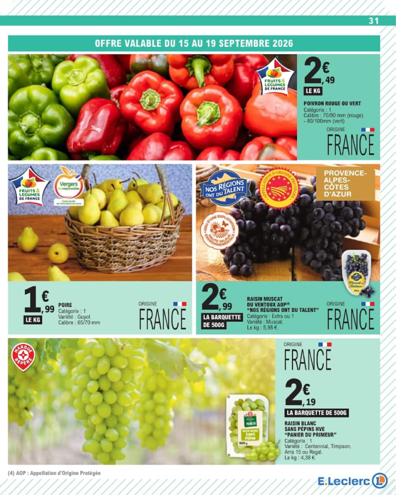 E.Leclerc catalogue du 15/09 au 27/09/2026 – page 31