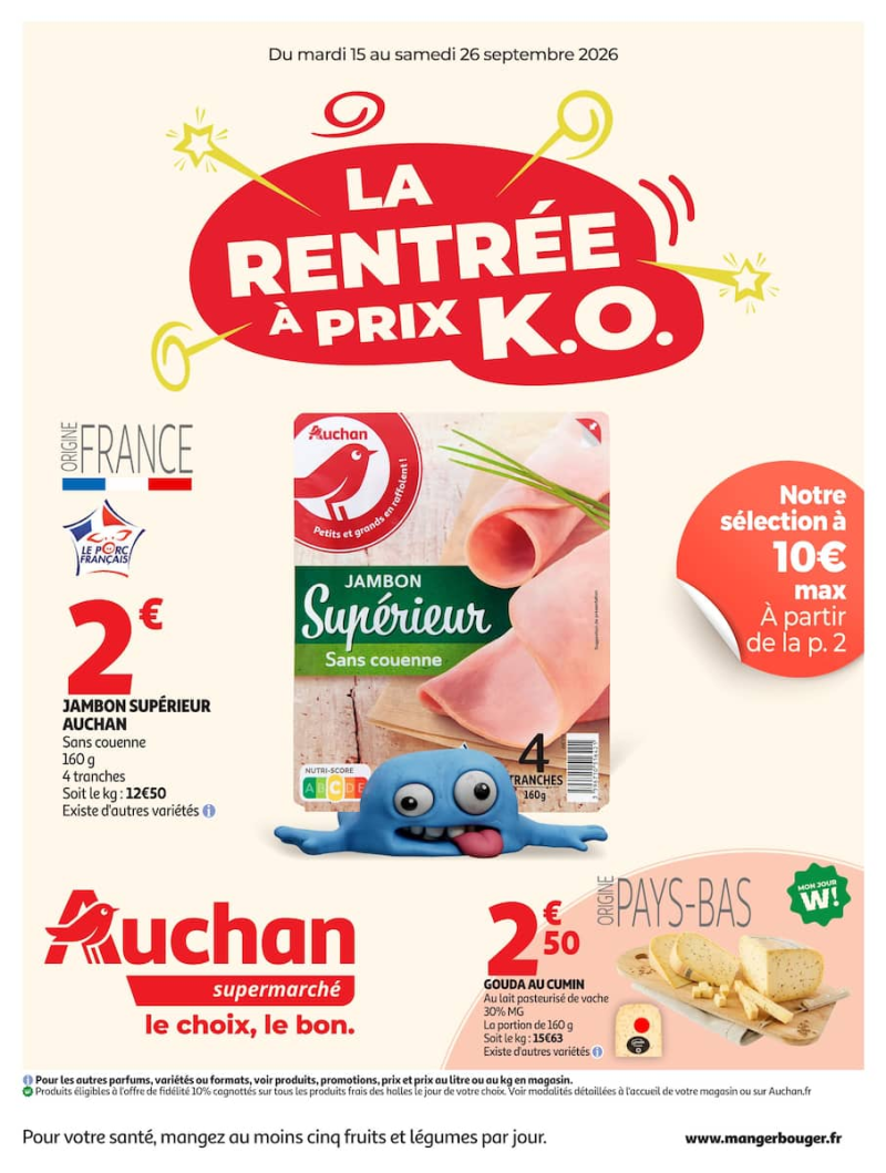 Auchan Supermarché catalogue du 15/09 au 27/09/2026 – page 1