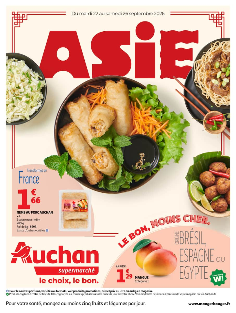 Auchan Supermarché catalogue du 22/09 au 27/09/2026 – page 1