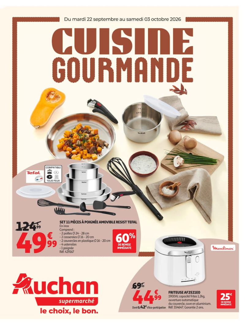 Auchan Supermarché catalogue du 22/09 au 04/10/2026 – page 1