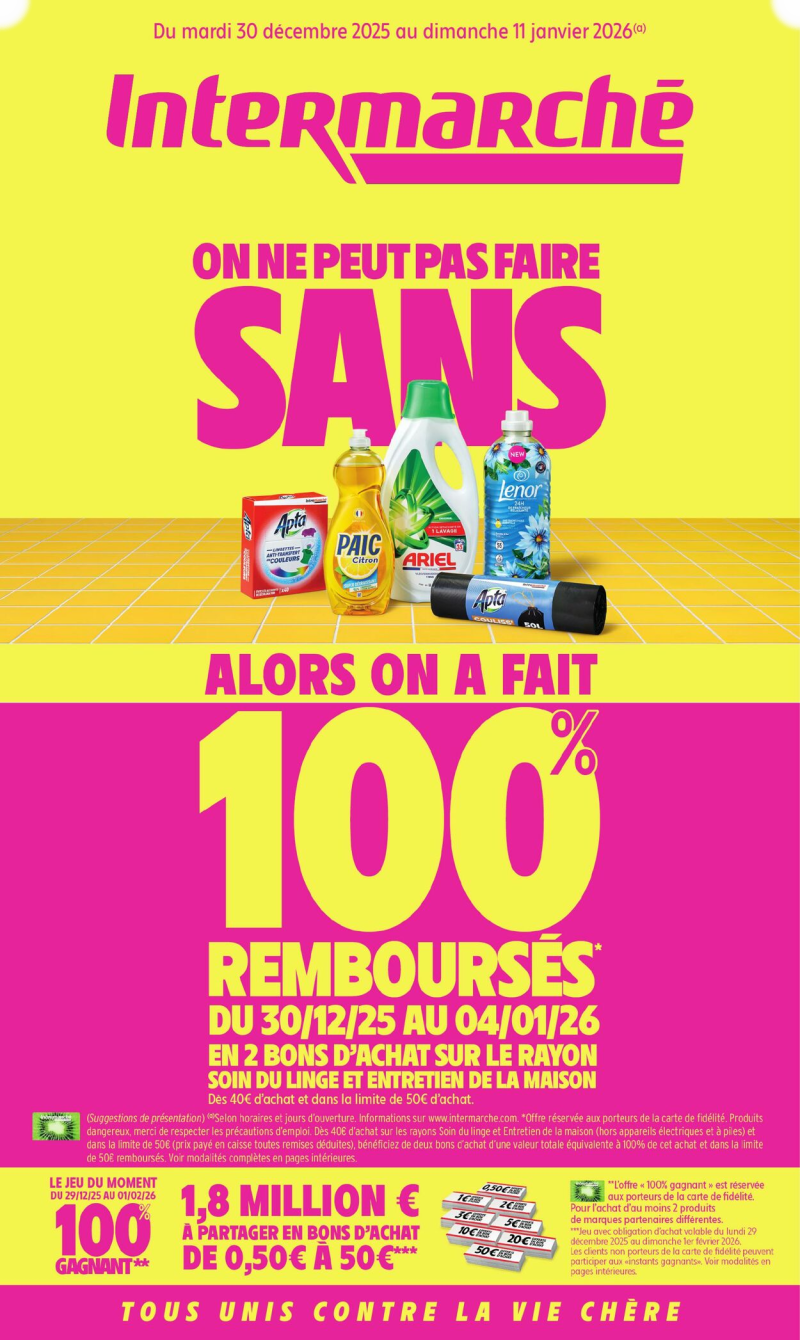 Intermarche catalogue du 30/12 au 12/01/2026 – page 1