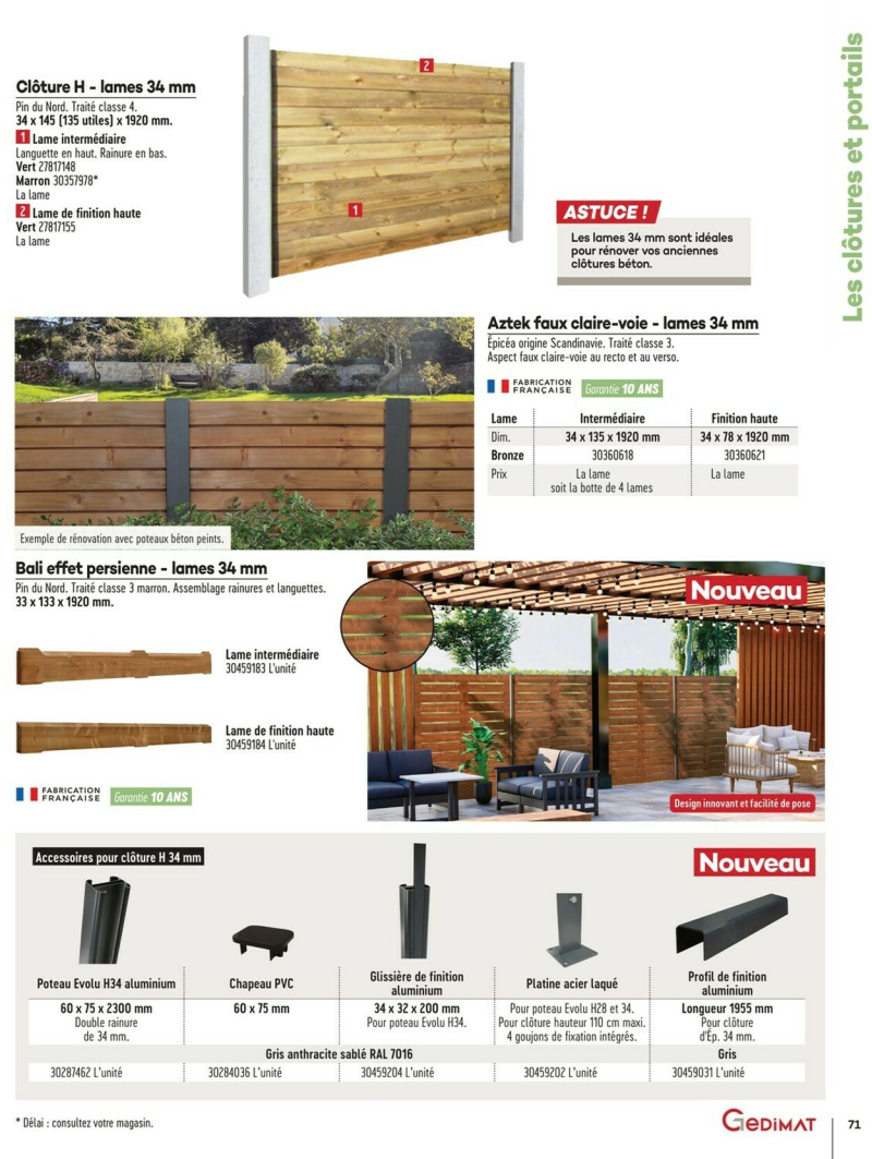 Gedimat catalogue du 22/12 au 06/01/2026 – page 71