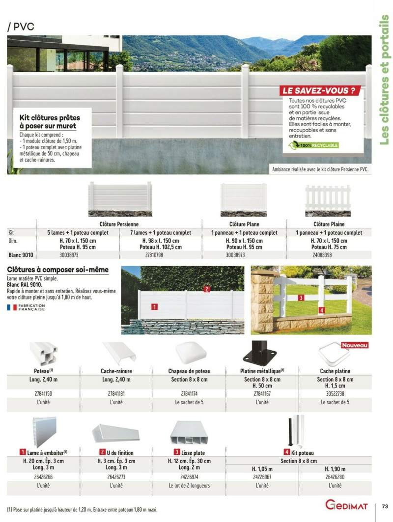 Gedimat catalogue du 22/12 au 06/01/2026 – page 73