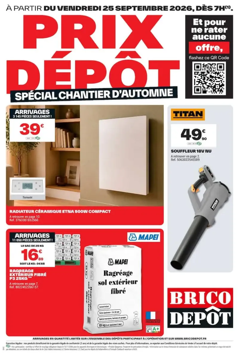 Brico Dépôt catalogue du 25/09 au 09/10/2026 – page 1