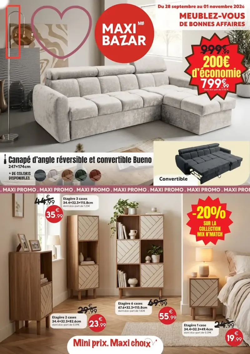 Maxi Bazar catalogue du 28/09 au 02/11/2026 – page 1